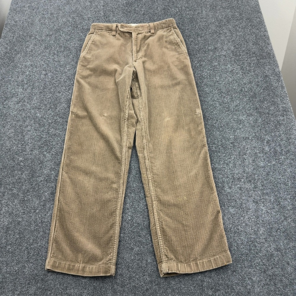 Gap Khaki Corduroy Pants Mens W31 Brown Cotton Wide Leg Workwear Vintage Style